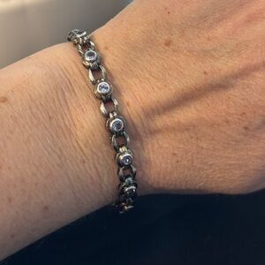 Sterling Silver 925 Bezel Set Tennis Bracel
